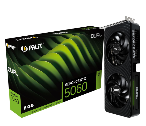 PALIT GeForce RTX 5060 Dual 8GB GDDR7 DLSS4 - 1335482 - zdjęcie